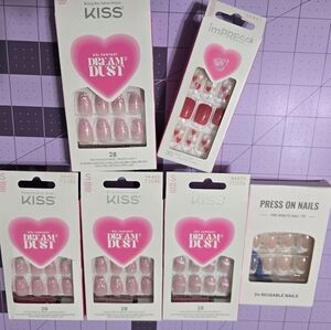LOT Of 6 KISS Press On NAILS short